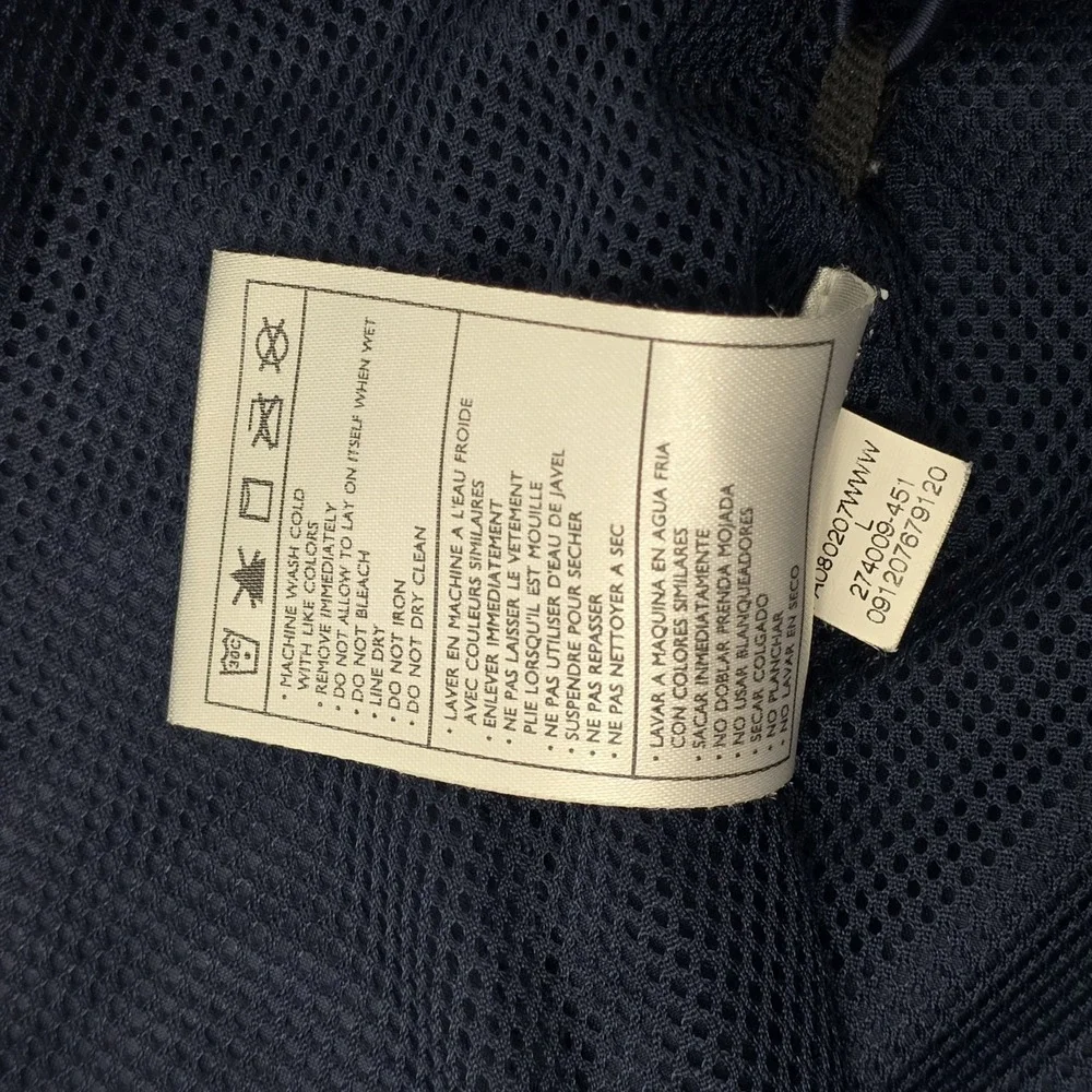 Nike Sportswear Navy Blue Full Zip Track Jacket Mens Lrg Mesh Lined Windbreaker